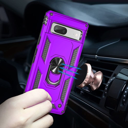 for Pixel 7a Case, Google Pixel 7A Case with HD Screen Protector, Military Grade 16ft. Drop Tested Ring Shockproof Protective Phone Case for Google