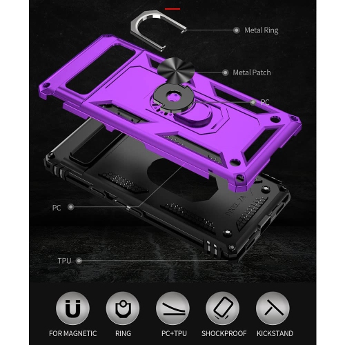 for Pixel 7a Case, Google Pixel 7A Case with HD Screen Protector, Military Grade 16ft. Drop Tested Ring Shockproof Protective Phone Case for Google