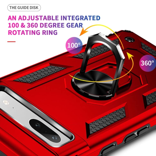 Pour Pixel 7a, étui Google Pixel 7A avec protecteur d'écran HD, 16 pi, qualité militaire Étui protecteur antichoc Ring testé pour les chutes pour