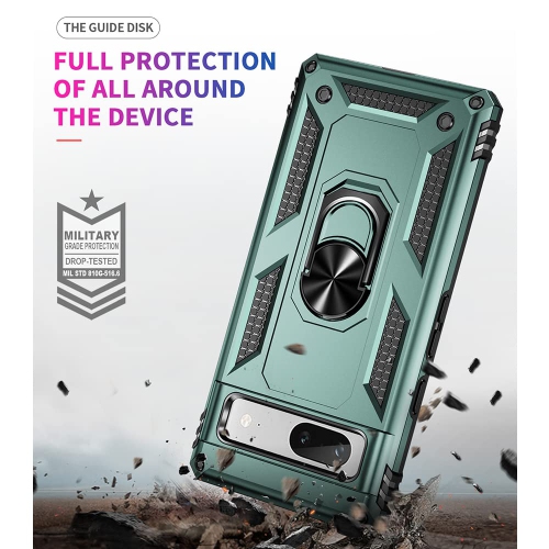 for Pixel 7a Case, Google Pixel 7A Case with HD Screen Protector, Military Grade 16ft. Drop Tested Ring Shockproof Protective Phone Case for Google