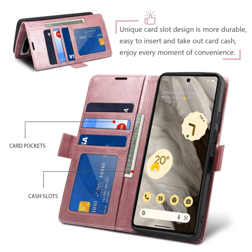 Case for Google Pixel 7A,Luxury PU Leather Wallet Case with RFID Blocking Card Holder Kickstand Magnetic Closure Flip Protective Shockproof Case