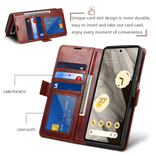 Case for Google Pixel 7A,Luxury PU Leather Wallet Case with RFID Blocking Card Holder Kickstand Magnetic Closure Flip Protective Shockproof Case