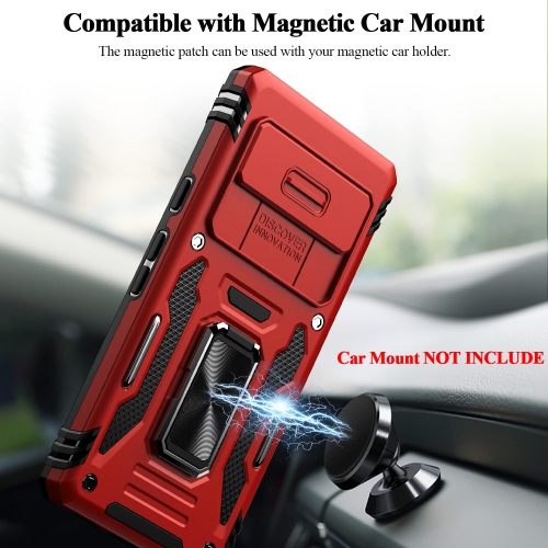 Google Pixel 7A Case,Multi-Functional Ultra Slim Pixel 7A Case with Sliding Camera Cover & Magnetic Kickstand Shockproof Protective Phone Case for