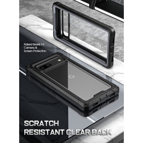 Étui Guardian Series pour Google Pixel 7A 5G, 20 PI, protection d’écran intégrée, testé contre les chutes, lecteur d’empreintes digitales, étui