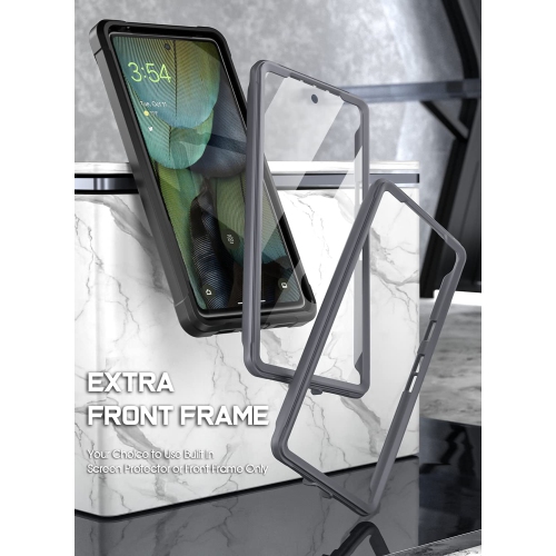 Étui Guardian Series pour Google Pixel 7A 5G, 20 PI, protection d’écran intégrée, testé contre les chutes, lecteur d’empreintes digitales, étui