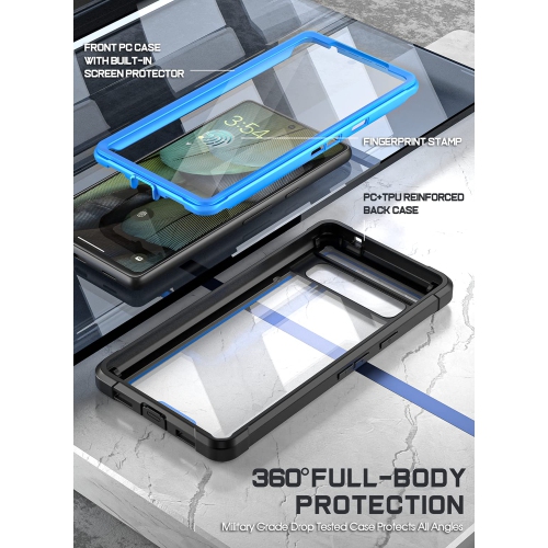 Guardian Series Case for Google Pixel 7A 5G, 20FT Mil-Grade Drop Tested Built-in Screen Protector Work with Fingerprint ID, Full Body Hybrid