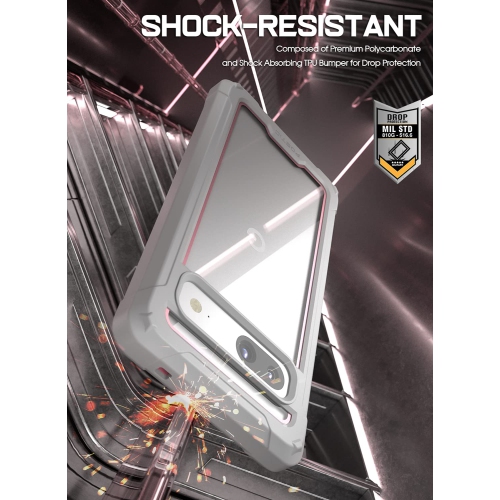 Étui Guardian Series pour Google Pixel 7A 5G, 20 PI, protection d’écran intégrée, testé contre les chutes, lecteur d’empreintes digitales, étui