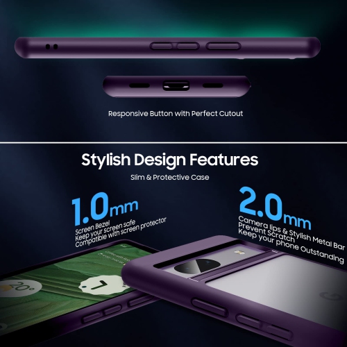 Google Pixel 7A Case, with High Qualtiy Screen Protector, Upgraded Full Camera Protection Shockproof Protection Clear Hard Back, for Pixel 7A Phone