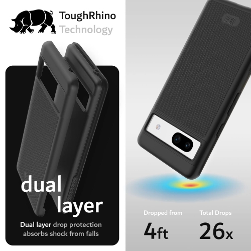DualShield Grip Designed for Google Pixel 7a Case, MergeGrip Military Grade Dual Layer Shockproof Slim Tough Non-Slip Heavy Duty Protective Phone