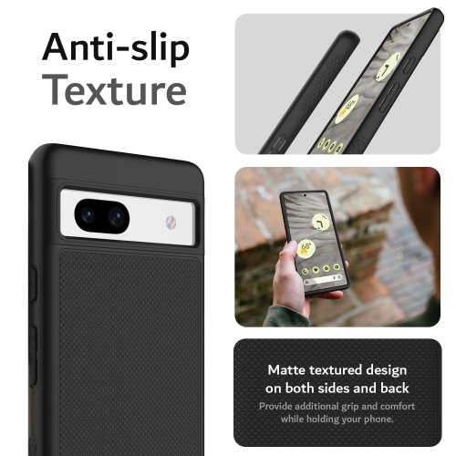 DualShield Grip Designed for Google Pixel 7a Case, MergeGrip Military Grade Dual Layer Shockproof Slim Tough Non-Slip Heavy Duty Protective Phone