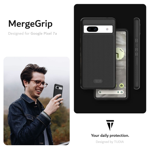 DualShield Grip Designed for Google Pixel 7a Case, MergeGrip Military Grade Dual Layer Shockproof Slim Tough Non-Slip Heavy Duty Protective Phone