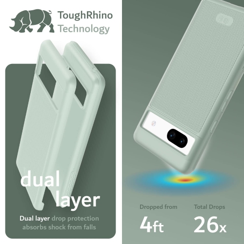 DualShield Grip Designed for Google Pixel 7a Case, MergeGrip Military Grade Dual Layer Shockproof Slim Tough Non-Slip Heavy Duty Protective Phone