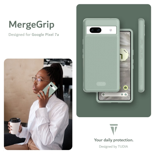 DualShield Grip Designed for Google Pixel 7a Case, MergeGrip Military Grade Dual Layer Shockproof Slim Tough Non-Slip Heavy Duty Protective Phone