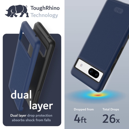 DualShield Grip Designed for Google Pixel 7a Case, MergeGrip Military Grade Dual Layer Shockproof Slim Tough Non-Slip Heavy Duty Protective Phone
