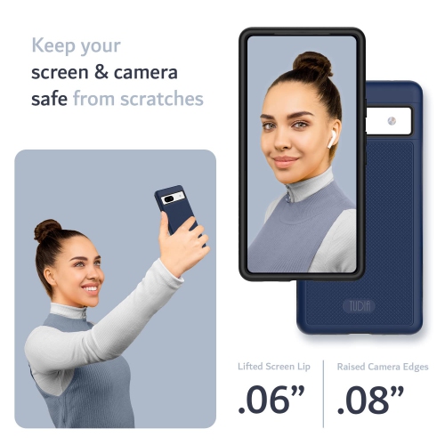 DualShield Grip Designed for Google Pixel 7a Case, MergeGrip Military Grade Dual Layer Shockproof Slim Tough Non-Slip Heavy Duty Protective Phone