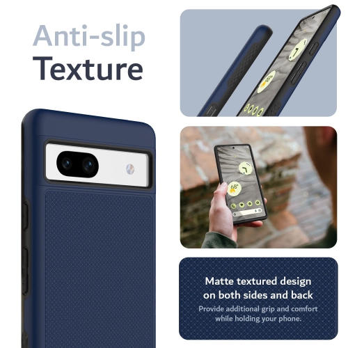 DualShield Grip Designed for Google Pixel 7a Case, MergeGrip Military Grade Dual Layer Shockproof Slim Tough Non-Slip Heavy Duty Protective Phone