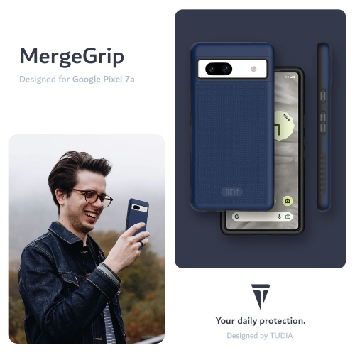 DualShield Grip Designed for Google Pixel 7a Case, MergeGrip Military Grade Dual Layer Shockproof Slim Tough Non-Slip Heavy Duty Protective Phone