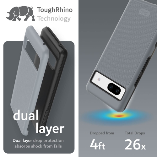 DualShield Grip Designed for Google Pixel 7a Case, MergeGrip Military Grade Dual Layer Shockproof Slim Tough Non-Slip Heavy Duty Protective Phone
