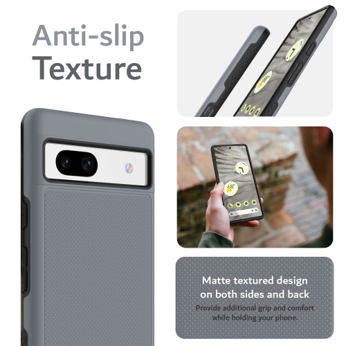 DualShield Grip Designed for Google Pixel 7a Case, MergeGrip Military Grade Dual Layer Shockproof Slim Tough Non-Slip Heavy Duty Protective Phone