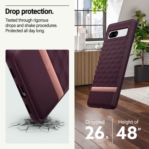 Google Pixel 7a case 5G Military Grade Drop Tested Enhanced Ergonomic Design Case - Burgundy
