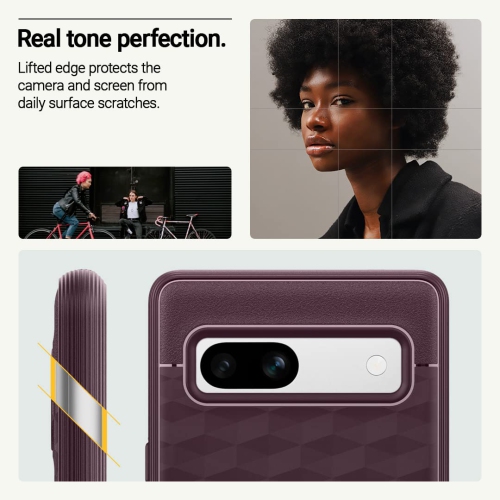 Google Pixel 7a case 5G Military Grade Drop Tested Enhanced Ergonomic Design Case - Burgundy