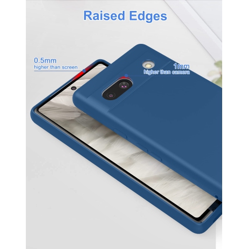 Cresee Thin Google Pixel 7a Case, TPU Cover with Camera Protection Soft Interior Slim Flexible Phone Case for Pixel 7a - Blue