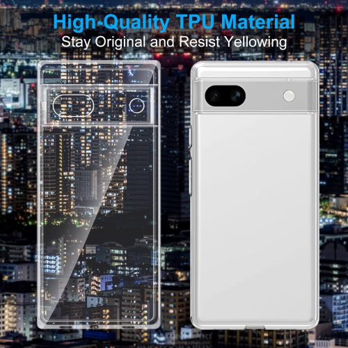 Google Pixel 7A Case Crystal Clear Anti-Yellowing Shock-Absorption Scratch Resistant Premium Flexible TPU Silicone Cover Case for Google Pixel 7A 5G