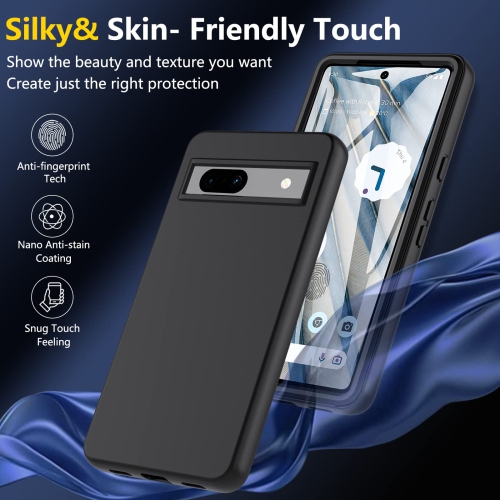 Pixel 7A Case, Google Pixel 7A Case, Full Body Shockproof Pixel 7A Case with Built-in Screen Protector Shock Absorption Bumper Cover Anti-Scratch