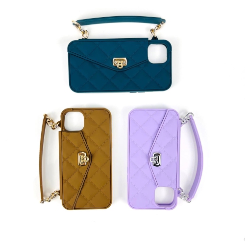 YODHA WIRELESS  Compatible With Iphone 14 Wallet Case (Purple) With Card/money Holder Case Flip Folio Card Holder With Hand Strap