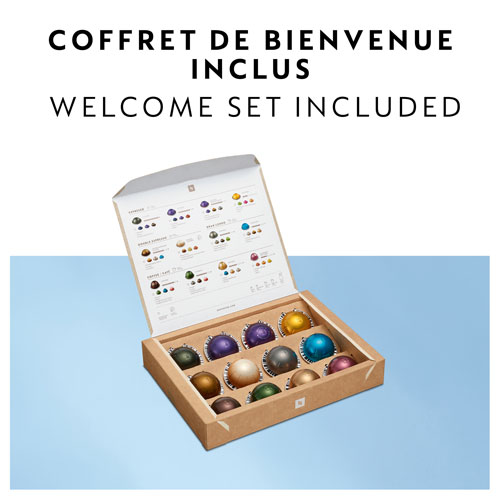 Ensemble avec machine à café/espresso Vertuo Pop+ de Nespresso par De'Longhi - Bleu Pacifique