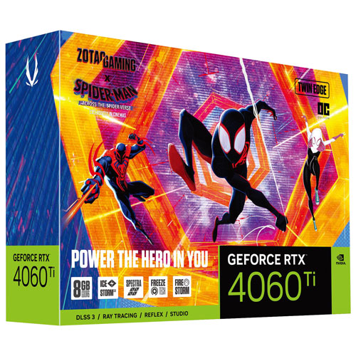 ZOTAC x Spider-Man NVIDIA GeForce RTX 4060 Ti Twin Edge OC 8GB GDDR6 Video  Card