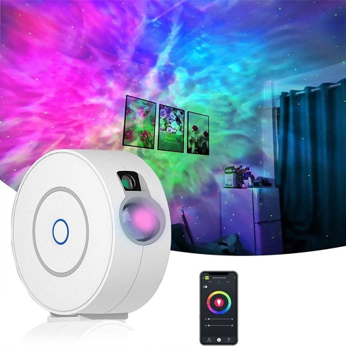NAVOR  RGB Starry Night Light Bluetooth Wifi Projector \w Timer Compatible \w Alexa & Google Home Rotatable Nebula Cloud Stars for Bedroom, Home