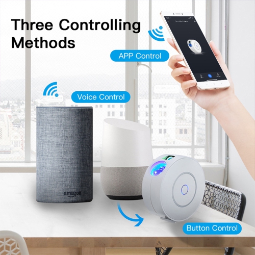 navor RGB Starry Night Light Bluetooth Wifi Projector with Timer Compatible with Alexa & Google Home Rotatable Nebula Cloud Stars for Bedroom, Home