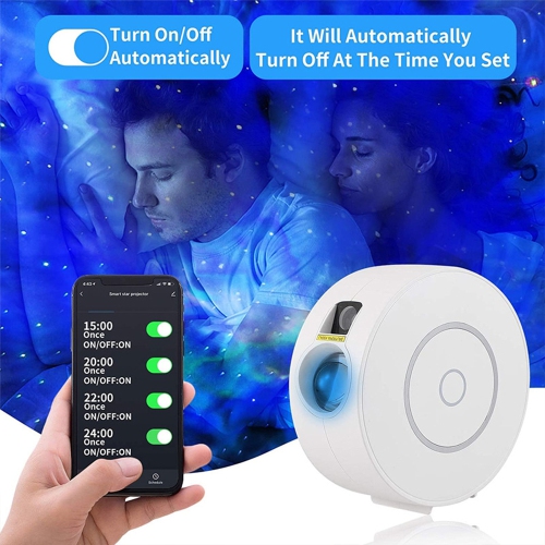 navor RGB Starry Night Light Bluetooth Wifi Projector with Timer Compatible with Alexa & Google Home Rotatable Nebula Cloud Stars for Bedroom, Home