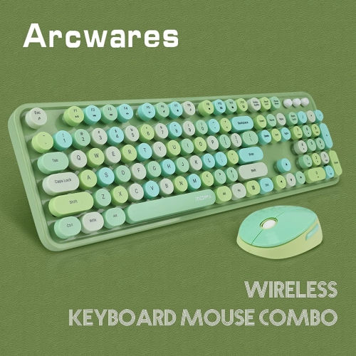 NIERBO 2.4G USB Ergonomic Wireless Keyboard and Mouse Combo for Computer, Laptop, PC Desktops