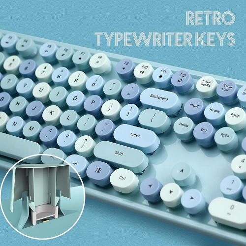 NIERBO 2.4G USB Ergonomic Wireless Keyboard and Mouse Combo for Computer, Laptop, PC Desktops