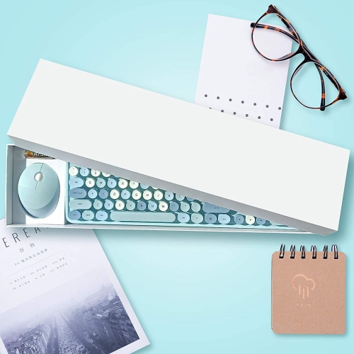 NIERBO 2.4G USB Ergonomic Wireless Keyboard and Mouse Combo for Computer, Laptop, PC Desktops