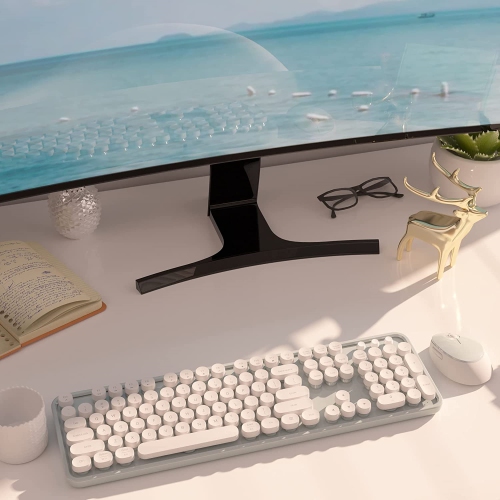 NIERBO 2.4G USB Ergonomic Wireless Keyboard and Mouse Combo for Computer, Laptop, PC Desktops