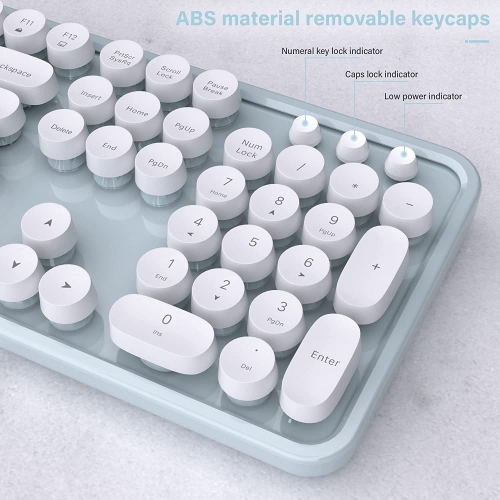 NIERBO 2.4G USB Ergonomic Wireless Keyboard and Mouse Combo for Computer, Laptop, PC Desktops