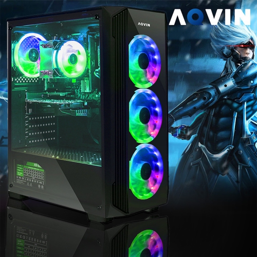 Gaming PC Tower - RTX 3050, Intel Core i5, 32GB Memory, 512GB SSD, Win 11 Pro, RGB + Keyboard & Mouse by AQVIN - Refurbished condition - Image 5