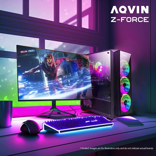 Gaming PC Tower - RTX 3050, Intel Core i5, 32GB Memory, 512GB SSD, Win 11 Pro, RGB + Keyboard & Mouse by AQVIN - Refurbished condition - Image 6