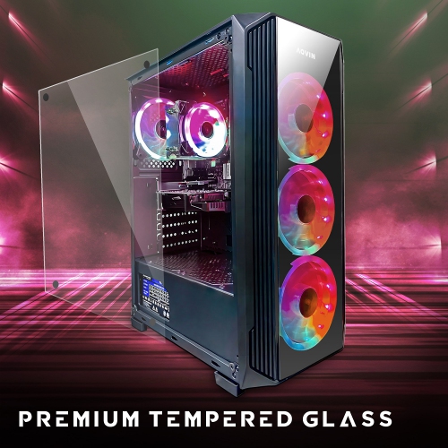 Gaming PC Tower - RTX 3050, Intel Core i5, 32GB Memory, 512GB SSD, Win 11 Pro, RGB + Keyboard & Mouse by AQVIN - Refurbished condition - Image 7