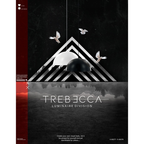 Xtricity - Pendant, 14.17" Width, From the Trebecca Collection, Black