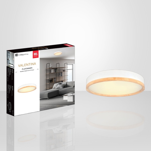 Xtricity - Ceiling Light with Integrated LED, 19.7" Diameter, From the Valentine Collection, White