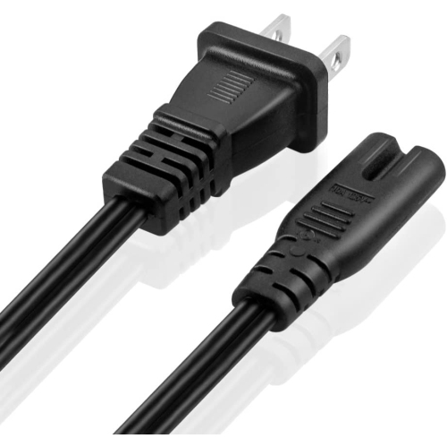 TNP Universal 2 Prong Power Cord - NEMA 1-15P to IEC320 C7 Figure 8 Shotgun Connector AC Power Supply Cable