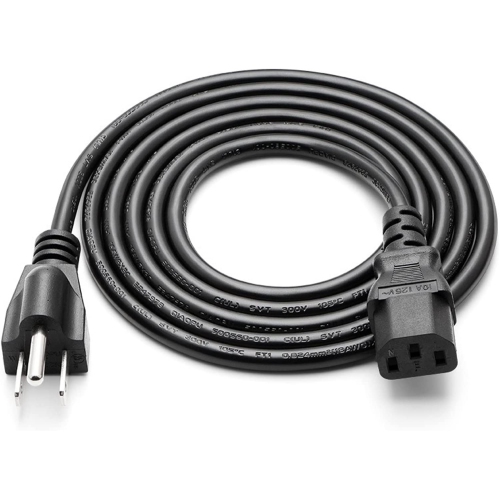 6FT/1.8M 3 Prong Monitor Computer TV Power Cord Replacement for Samsung Sony Dell Toshiba Vizio BenQ Acer Asus