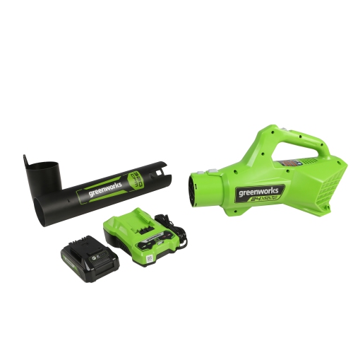 Greenworks 24V String Trimmer and Blower Combo, 2.0Ah USB Battery and Charger Included