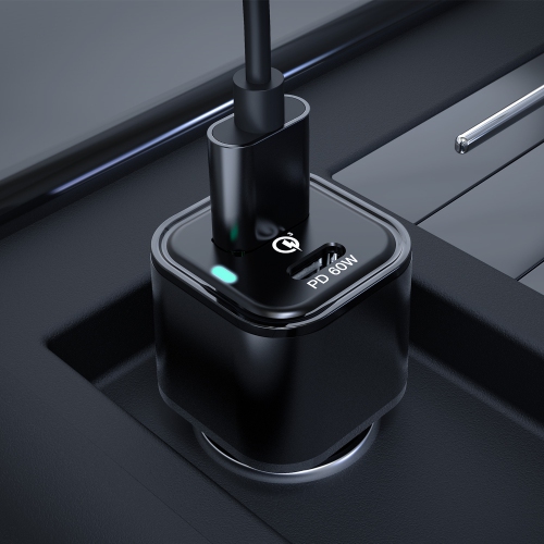 Rexing 78W Vehicle Quick Charger Compatible with iPhone and Samsung Note with Cables Included - Black