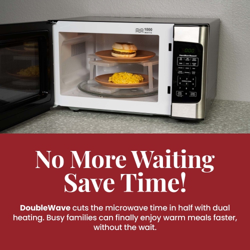 DoubleWave Neutral Standard two-tier plate stacker | Microwave tray for better cooking efficiency | Food Grade Safe and BPA Free plate stacker for