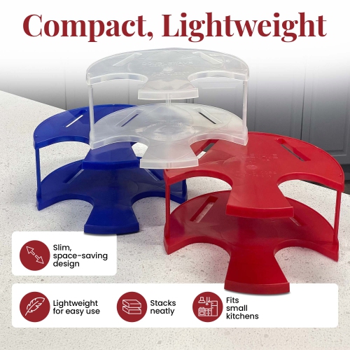 DoubleWave Neutral Standard two-tier plate stacker | Microwave tray for better cooking efficiency | Food Grade Safe and BPA Free plate stacker for